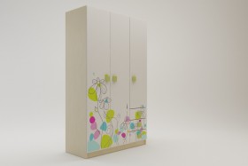 Шкаф 3-х створчатый с ящиками Флёр (Белый/корпус Клен) в Марьяновке - maryanovka.katalogmebeli.com | фото