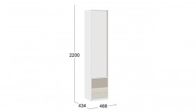 Шкаф для белья комбинированный «Сканди» Дуб Гарден/Белый/Глиняный серый в Марьяновке - maryanovka.katalogmebeli.com | фото 3