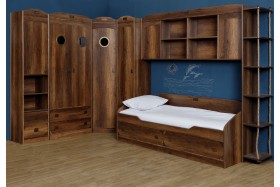 Шкаф комбинированный для одежды «Навигатор» (Дуб Каньон) в Марьяновке - maryanovka.katalogmebeli.com | фото 3