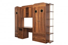 Шкаф комбинированный для одежды «Навигатор» (Дуб Каньон) в Марьяновке - maryanovka.katalogmebeli.com | фото 5