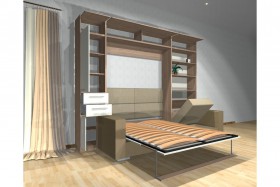 Шкаф-кровать с диваном Каролина в Марьяновке - maryanovka.katalogmebeli.com | фото 3