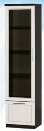 Шкаф средний с ящиком и стеклодверью ДЛЯ ГОСТИНОЙ ШСЯС-450 Венге/Дуб выбеленный в Марьяновке - maryanovka.katalogmebeli.com | фото