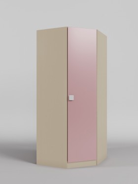 Шкаф угловой (угловая секция) Грэйси (Розовый/корпус Клен) в Марьяновке - maryanovka.katalogmebeli.com | фото