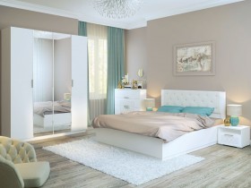 Спальня Тиффани (Белый текстурный) в Марьяновке - maryanovka.katalogmebeli.com | фото 1