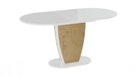 Стол обеденный «Монреаль» Тип 1 (Белый глянец/Бунратти) в Марьяновке - maryanovka.katalogmebeli.com | фото 2