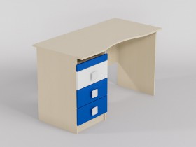 Стол (столешница с выемкой) Скай люкс (Синий/Белый/корпус Клен) в Марьяновке - maryanovka.katalogmebeli.com | фото
