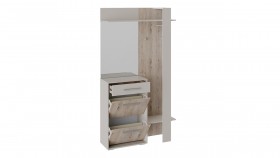 Шкаф для одежды «Нуар» тип 1 Фон серый/Дуб сонома в Марьяновке - maryanovka.katalogmebeli.com | фото 3